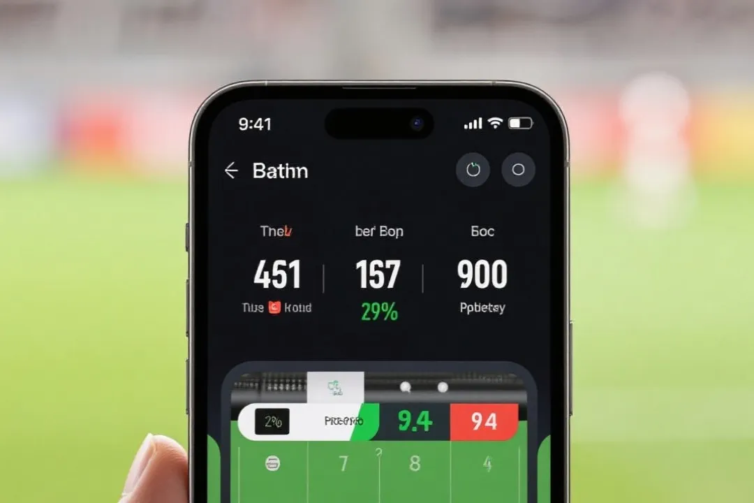 移动端体育比分界面示意图